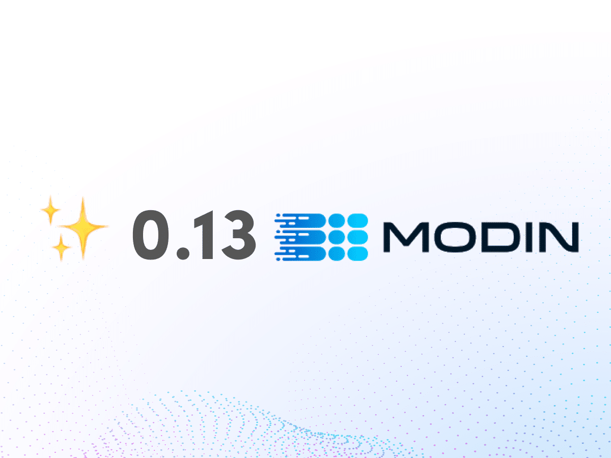 Modin 0.13 Release image