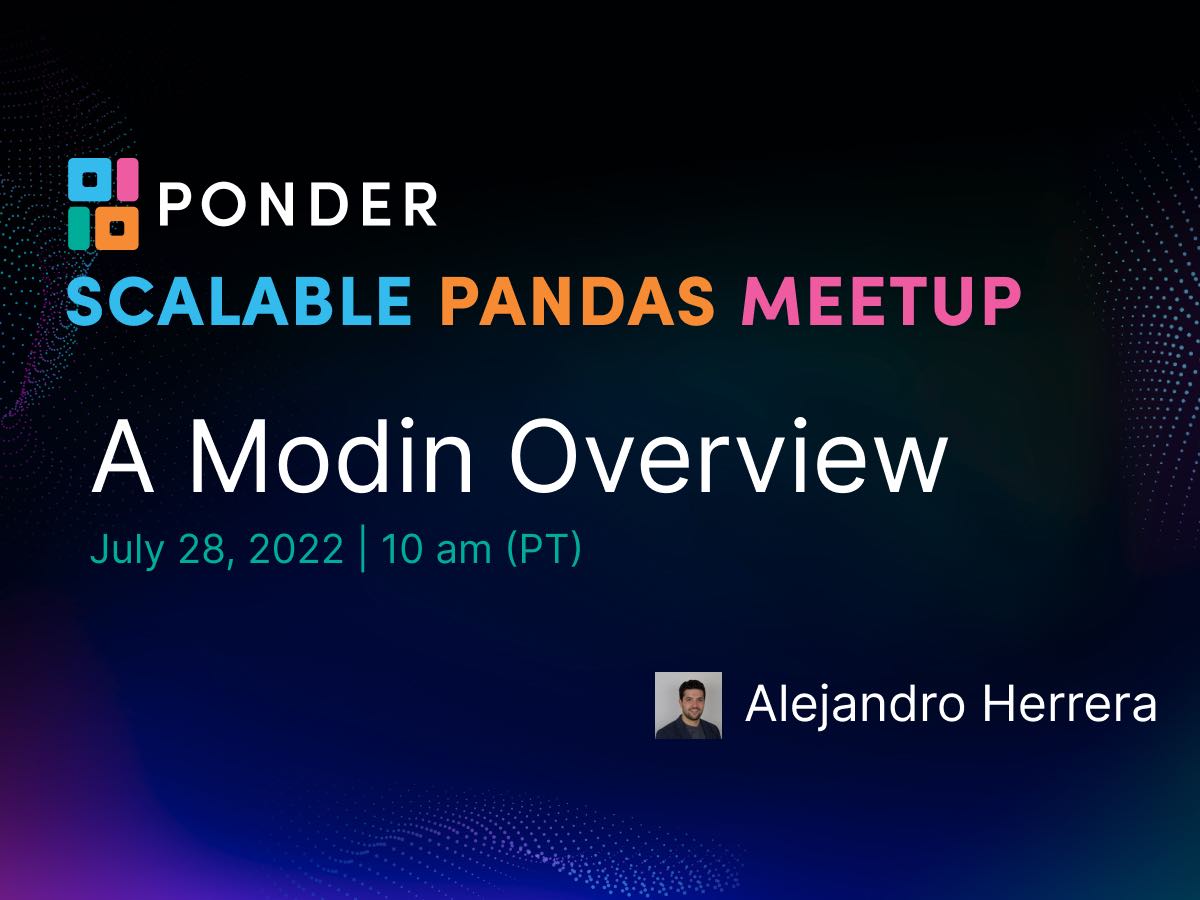 Scalable Pandas Meetup No. 3: A Modin Overview image